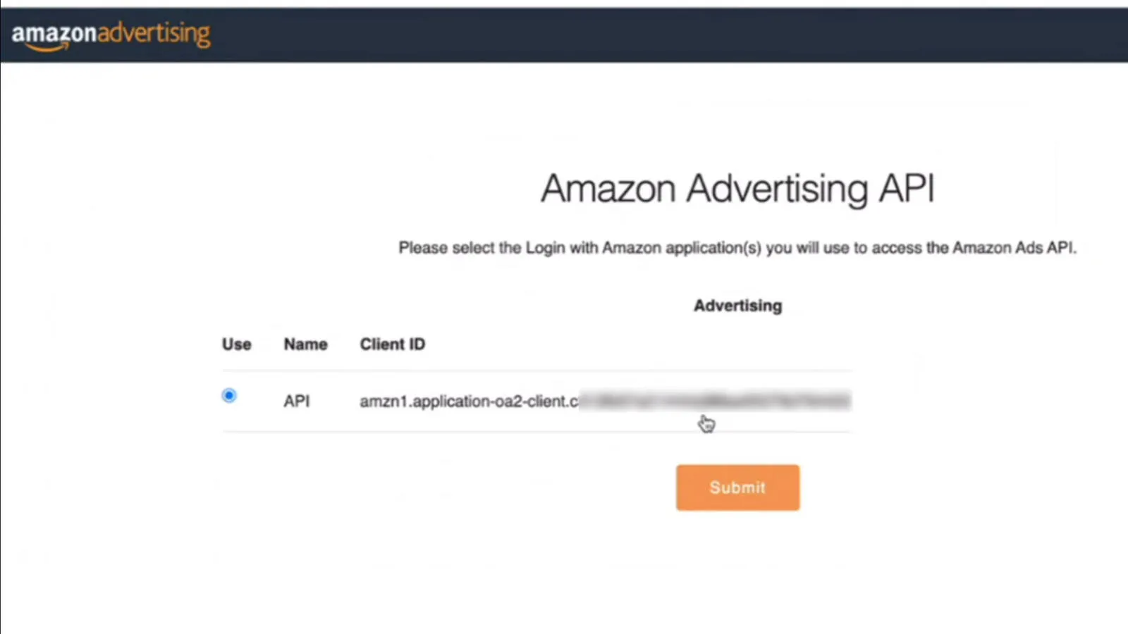 Assign LWA security profile during Ads API setup