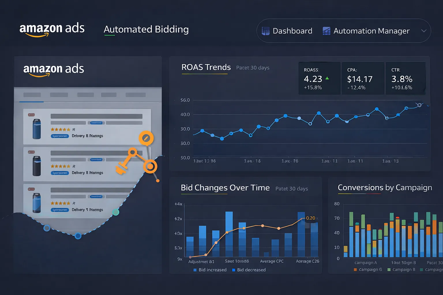 Automated bidding monitoring dashboard