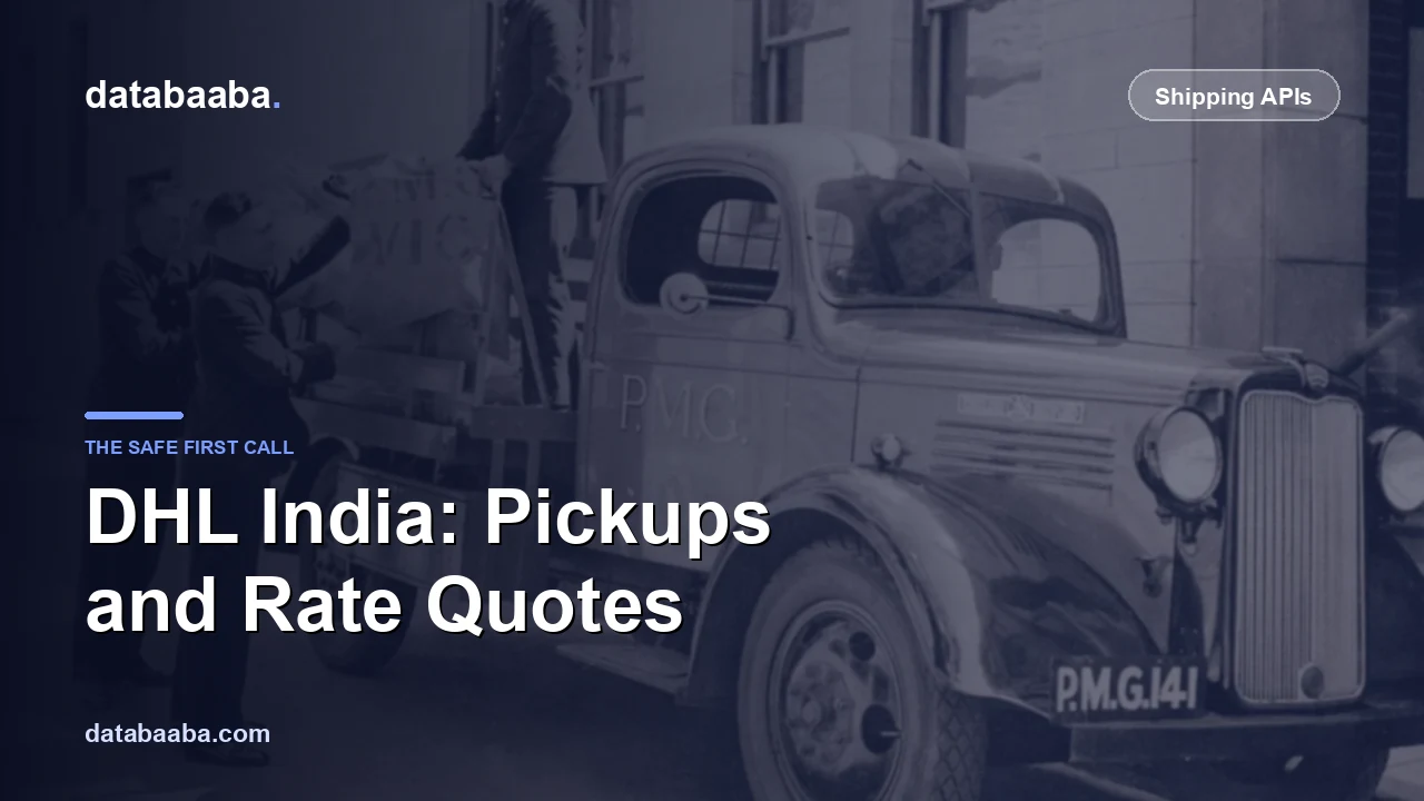 DHL India: Booking Pickups and Getting Rate Quotes Over SOAP