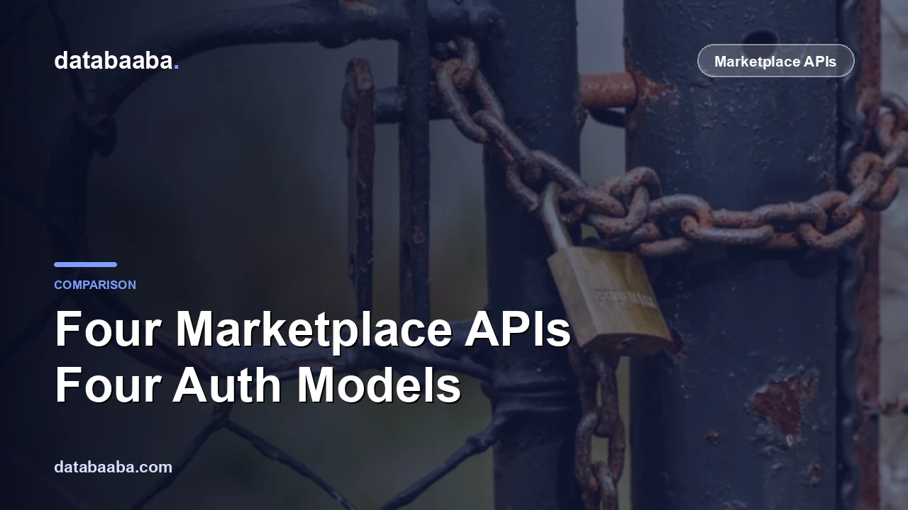 Amazon vs Etsy vs Walmart vs eBay: Four Marketplace APIs, Four Auth Models