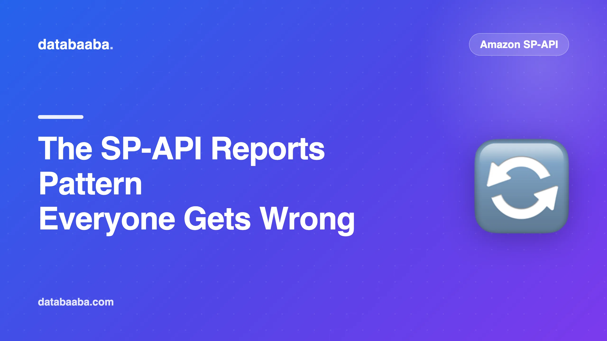 The SP-API Reports Pattern Everyone Gets Wrong (Async, Step by Step)