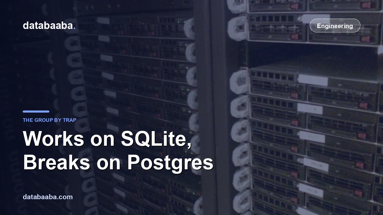 It Works on SQLite and Breaks on Postgres: The GROUP BY Trap